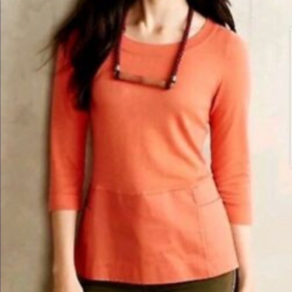Orange 3/4 blouse